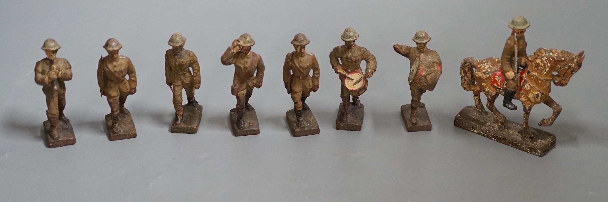 A group of Lineol/ Elastolin soldiers